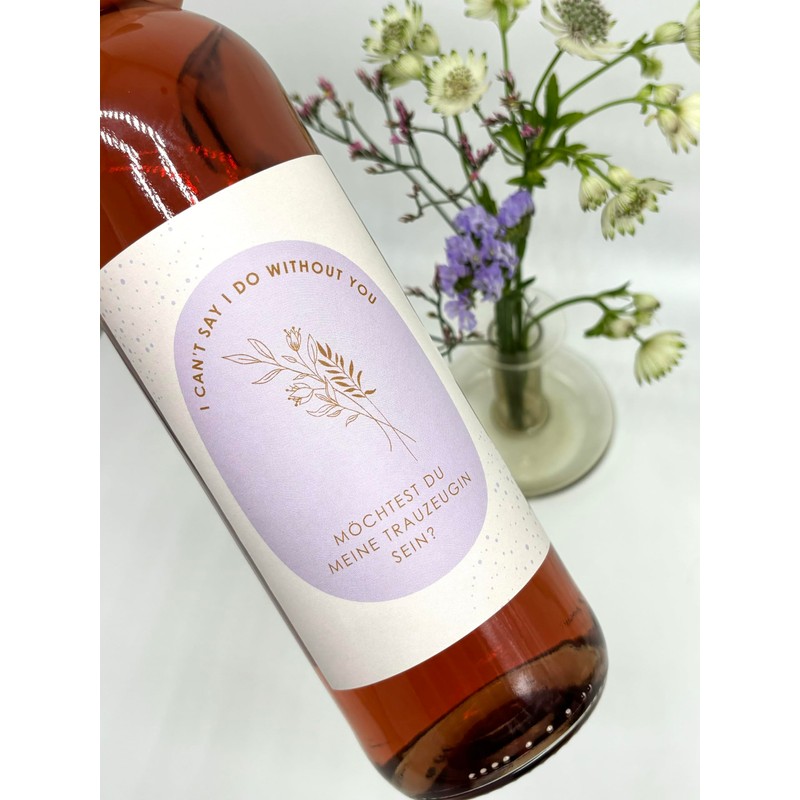 Weinflaschenetikett | Geschenk für Trauzeugen