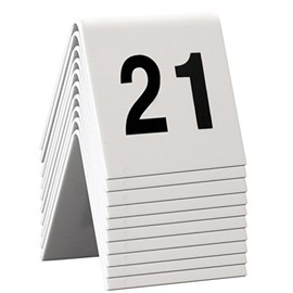 Securit Table Signs, Numbers 21-30, 4 x 4 x 5 CM (TN-21-30)