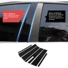 6 Pcs Side Door Window Cover Glossy Black Pillar Post