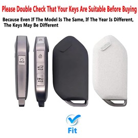 for Kia Key Fob Cover with keychian,Heavy Key Case Protection Compatible with Kia Telluride, Sorento, K5 GT-Line (Black)