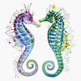 Guardians of The Sea - Seahorse Vinyl Decal Bumper Sticker 5"