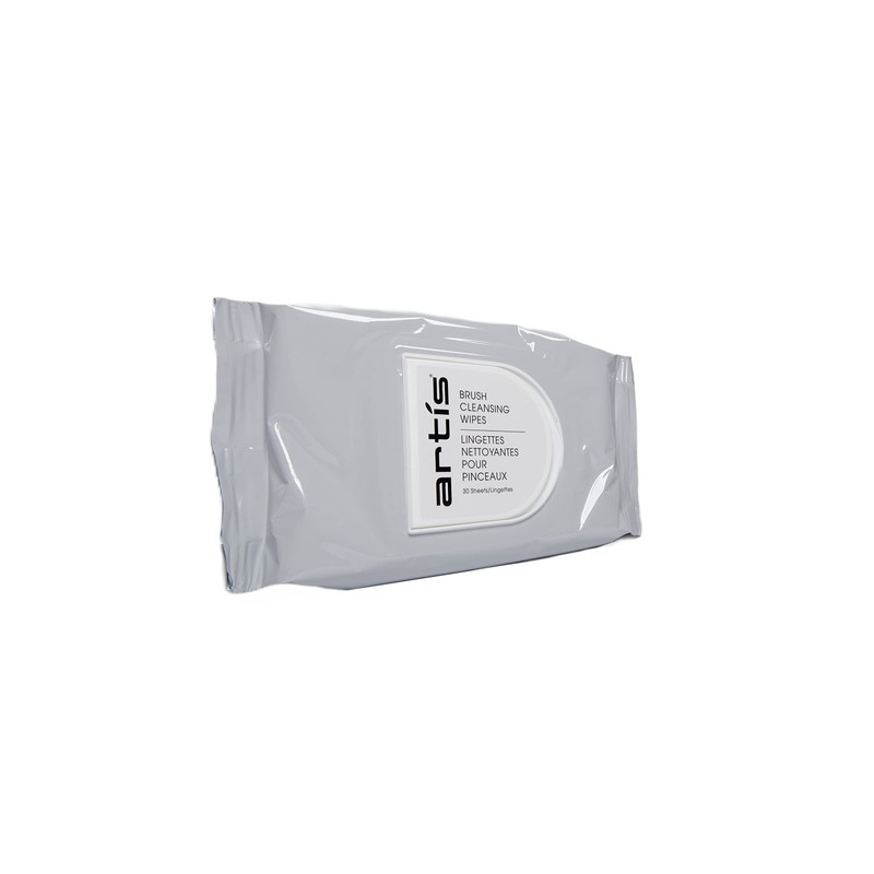 Artis Brush Cleansing Wipes, 30 Count, White