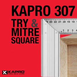 Kapro 307-08-TMS Try and Mitre Layout and Marking Square with Stainless Steel Blade, 8-Inch Length