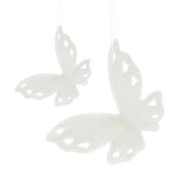 Hanging Butterfly White. Pack of 5