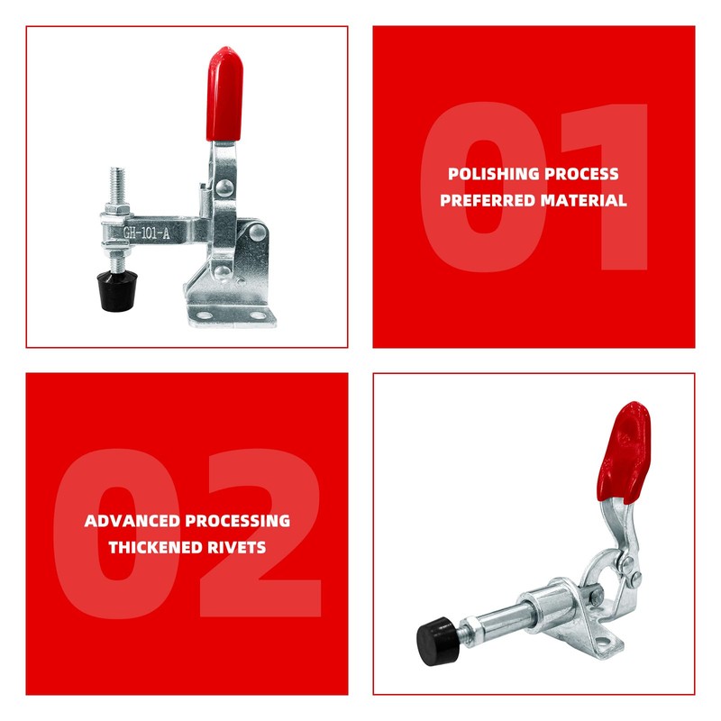 8Pcs Toggle Clamp, Hold Down & Push Pull Action Toggle