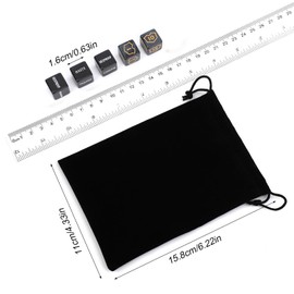 BOXOB 48pcs Abilities Keywords Counter Dices, Acrylic Creature Stats Buff Tokens D6 Dice Set with Velvet Bag for MTG TCG Card Games Tabletop Gaming Accessories