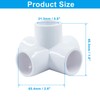 Marvexi 4Pcs 1/2 Inch 5 Way Pvc Connectors, White Furniture