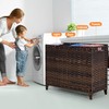 Laundry Hamper with 4 Removable Liner Bags; 176L Handwoven Rattan