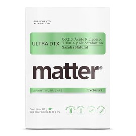 MATTER SMART NUTRIENTS | Ultra DTX, CoQ10 Ácido R Lipoico TUDCA Glucorafanina | Contribuye a una limpieza interna efectiva, Ayuda a la digestión y a e
