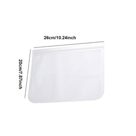 Reusable Gallon Freezer Bags with Zip - PEVA Food Storage Bags Resealable Ziplock Bags Leakproof for Marinating Meats, Fruits, Veggies, Sandwich, Snack, Cereals, Soup & Sauce 1PCS-L