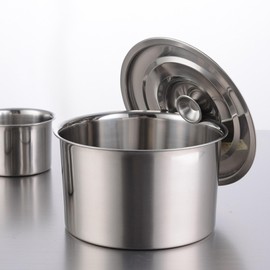 HAOHIZE Stock Pot with Lid, Stew Pot with Lid Stainless Steel Stockpot for Induction Ceramic Gas Stoves, Heavy Duty Cooking Pot for Pasta Soup Stewing Simmering (Small Size)