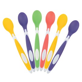 Dr. Brown's Soft-Tip Toddler Feeding Spoons, 6 Pack, Multi