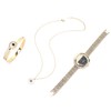 Business Style Women Watch Bracelet Necklace Set Anniversary Birthday Gift
