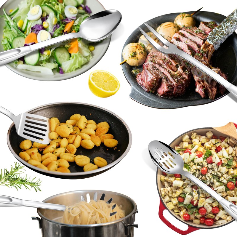 304 Stainless Steel Kitchen Utensils Set, 10 Pcs Stainless Steel