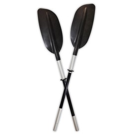 Maykoosh Global Greatness Locomotion Kayak Paddle, Ovalized Aluminum and Polypropylene, 3 Positions, Feathering Silver/Black - Durable Kayak Paddle Set