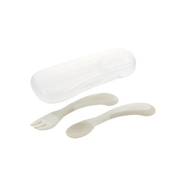Richell Tri Nigiri Spoon/Fork (with Case), 1 Piece, 7 Months and Up