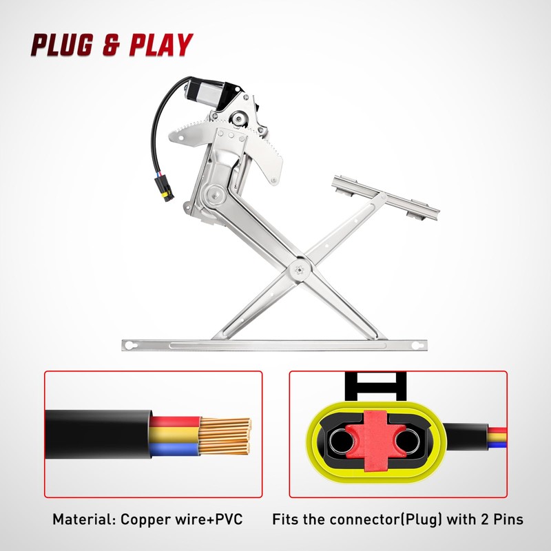 Nilight 741-752 Power Window Regulator and Motor Front Passenger Side