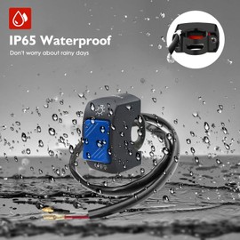 Gebildet 2 x Motorcycle Handlebar Switches with On/Off Push Button for U5, U7, U2, Motorcycles, Scooters, Mobilities, Motorcycles, 7/8 inches, 22 mm (Blue)