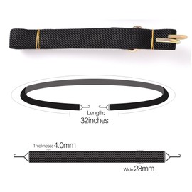 Marcobrothers Flat Bungee Cords Elastic Straps with Hooks，Heavy Duty Bungee Cord (32 inch X 2, Black)