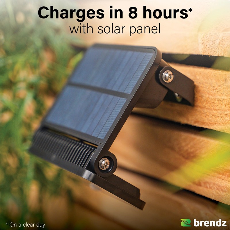Brendz Paso Solar Outdoor Lamp with Motion Sensor, 1000 Lumens,