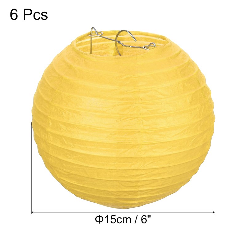 PATIKIL 6 Pcs Round Folding Hanging Lamp Shade for Wedding
