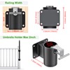 Lifeswell Heavy Duty Deck Railing Umbrella Holder, Patio Umbrella Stand
