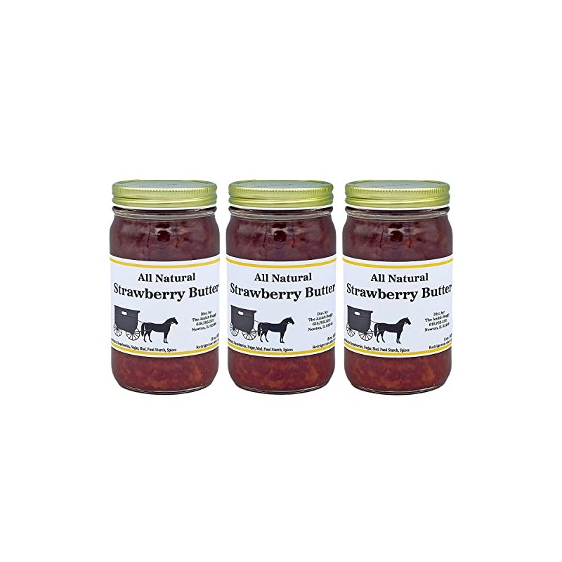 Flavored Butters Strawberry - 8 Oz Jar - Qty 3