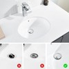 Auralum Stainless Steel Sink Plug, Drain Plug with Brass Anti