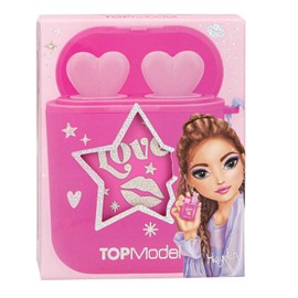 Depesche TOPModel 13811 Lip Gloss Set Beauty and Me 2 Small Lip Gloses, in Pink and Pink, with Fruity Fragrance, Packed in a Headphone Case
