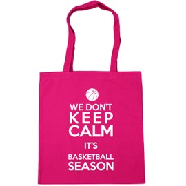 Hippowarehouse We Don't Keep Calm It's Basketball Season Tote Shopping Gym Beach Bag 42cm x38cm, 10 litres