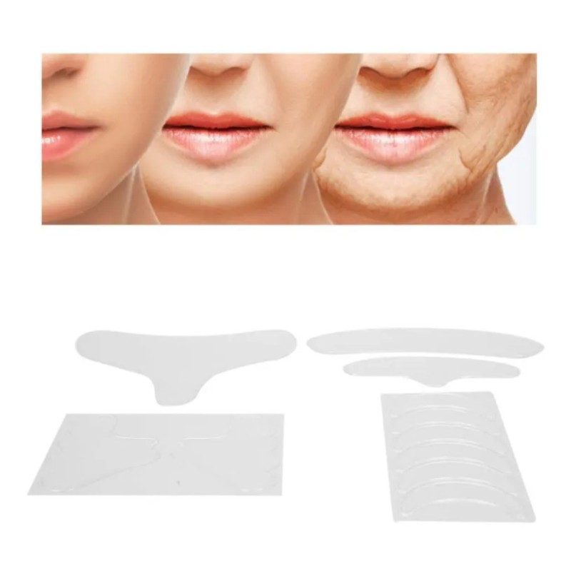 11 Piezas De Silicona Facial Antiarrugas Parche Se Puede Reu