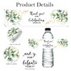 100PCS Wedding Water Bottle Labels Waterproof Greenery Floral Wraps Sticker