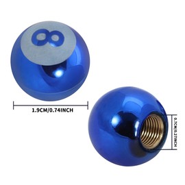 TOMALL Car Valve Stem Caps, 4Pcs Pool 8 Ball Style Tire Valve Caps, Universal Dust Proof Stem Covers for Cars, Trucks, Bikes, Motorcycles, Bicycle Exterior Accessories (Blue)