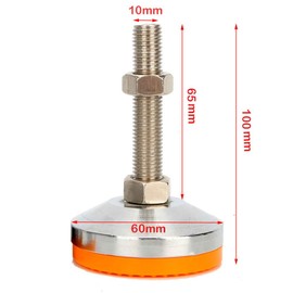 Hyever Heavy Duty Leveling Screw Leg 4" Adjustable Feet Leveler Foot for Furniture Mechanical Equipment Pack of 2