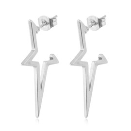 Y2K Grunge Goth Star Spike Earrings for man and woman, one size, Zinc, No Gemstone