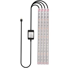 TOTMOX Car RGB Under Dash Footwell Neon Decorative Ambient Light, USB Connect 4 in 1 Interior Lights with App Control 72 LEDs w/Music Sync Mode, Universal for Car SUV Truck, 72 LEDs