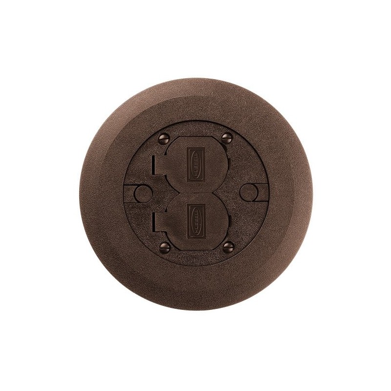Hubbell 34251 Floor Box Cover and Flange, Brown