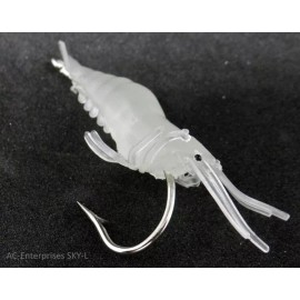 SeaSky Fishing New Luminous Shrimp/Prawn Lures with #2 Hooks (10 pcs)