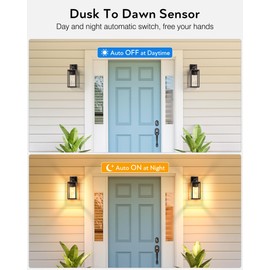 OPAXIS Outdoor Light Fixture, White Modern Outdoor Wall Lights Exterior with Tempered Seed Glass, Aluminum Waterproof Exterior Lighting Fixtures for House, Balcony, Garage, Garden, Yard