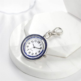 Silverora Carabiner Pocket Watch with Key Ring Analogue Quartz Watch for Men Women Backpack Belt Outdoor, a