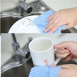 JEBBLAS J Cloth, Reusable Cleaning Cloths, Dish Towels and Dish Clothes Reusable Towels,Handy Cleaning Wipes, Great Dish Towel, Disposable, Absorbent, Dry Quickly 120 Sheets/Pack, 3 Color