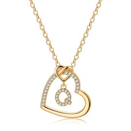 M MOOHAM Initial Necklaces for Women, Initial Necklace Q Necklaces for Teen Girls Letter Necklace for Women Necklaces for Teen Girls Jewelry for Teen Girls Gold Jewelry Gifts for Girls