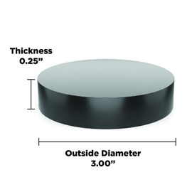 Isolate It: Sorbothane Vibration Isolation Circular Disc Pad .25" (0.635cm) Thick x 3" (7.62cm) Dia. 70 Duro - 4 Pack