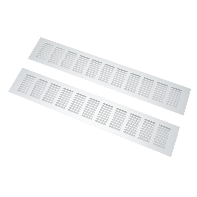 2 Pcs Air Vent Ventilation Grille Aluminium Alloy Rectangular Vent