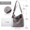 KALIDI Canvas Tote Bag Large Hobo Crossbody Shoulder Handbag Zipper