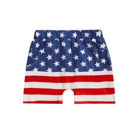 Toddler Baby Boy 4th of July Swim Shorts Print Patriotic Swimsuit Swim Trunks Fourth of July Bathing Suit Sunsuit (Red, 3-4 Years)