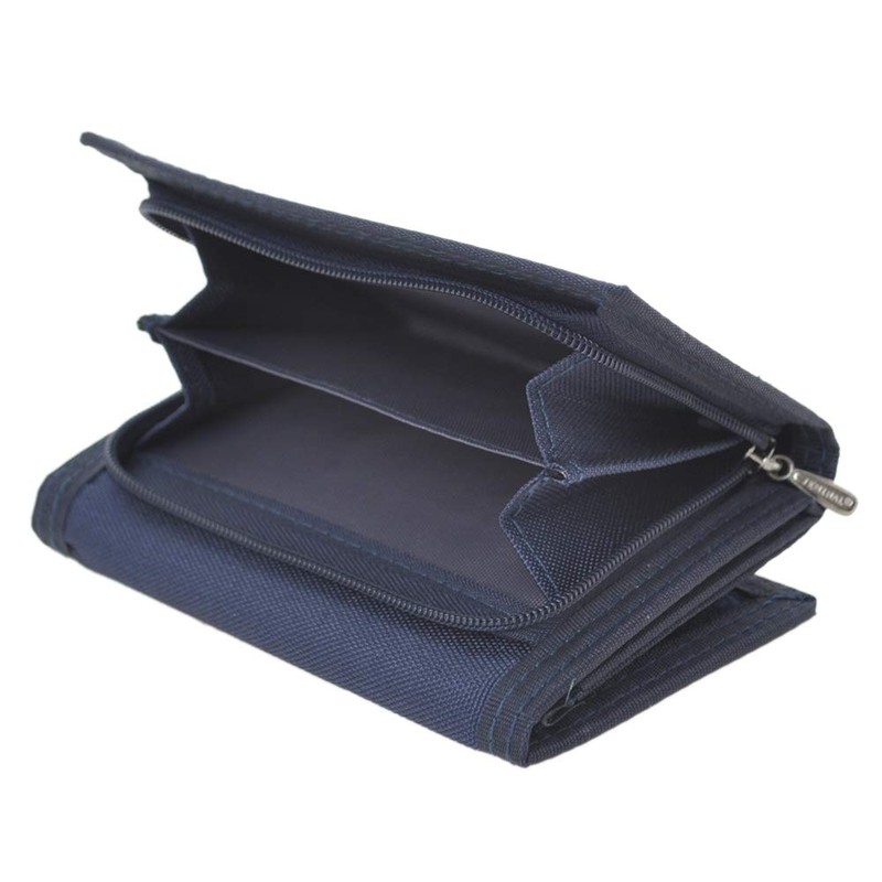 TOPTIE Mens Trifold Wallets with Zipper Coin Pocket, Canvas Billfold