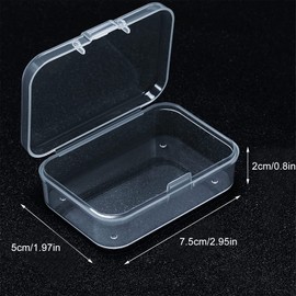 Toulifly Small Plastic Storage Boxes Storage Boxes 10 Small Items Storage Box Transparent Plastic Box Bead Jewelry Storage Box