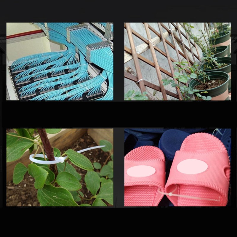 300PCS Cable Ties Multi Size Long Zip Ties for Home