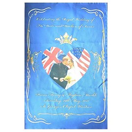 Prince Harry Royal Wedding Tea Towel USA Union Jack Flag Kiss Meghan Markle Gift